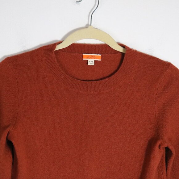 J Crew Cashmere Classic Fit Crewneck Sweater Womens XXS Brown Preppy Neutral - Picture 2 of 6